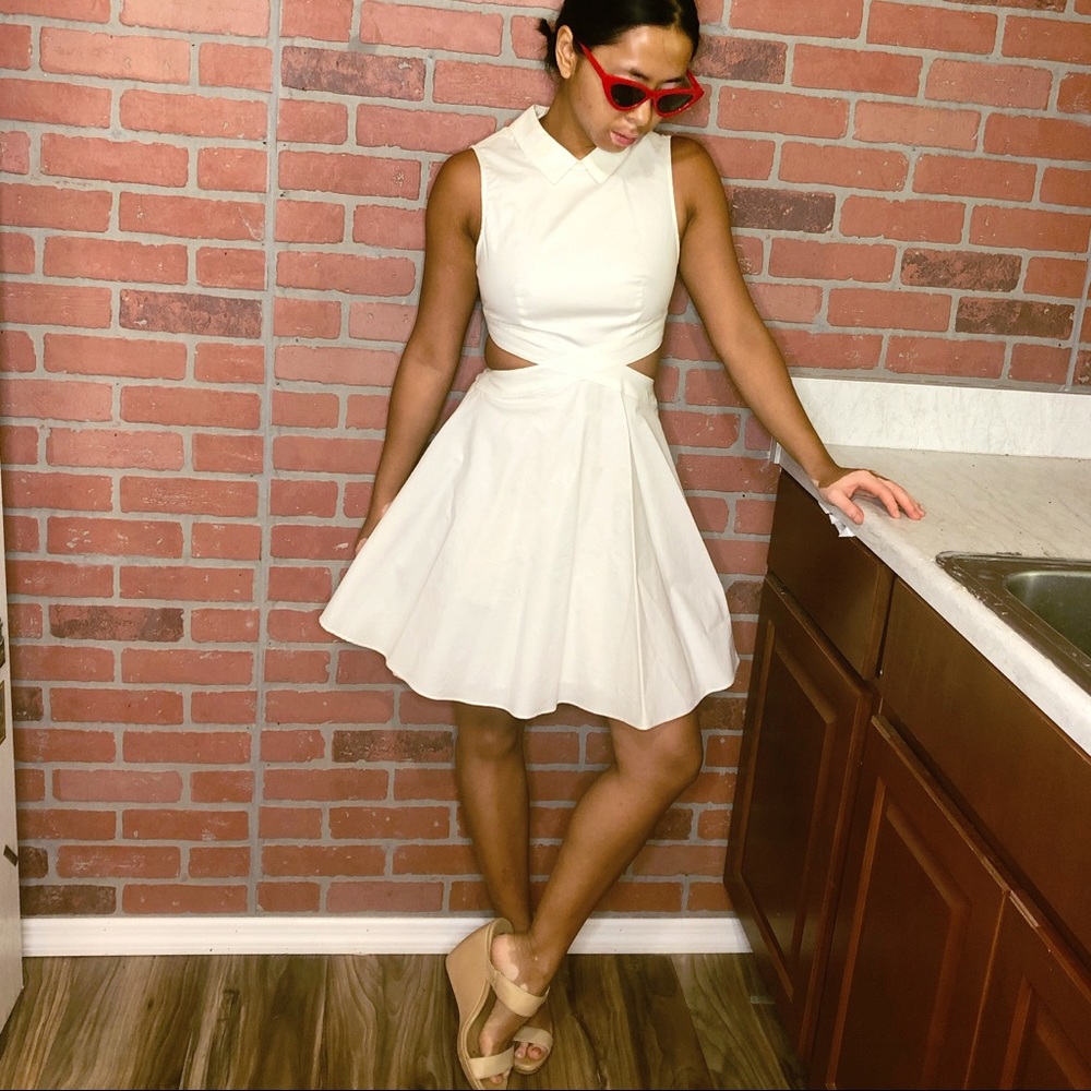 Xs Sugarlips white cutout dress